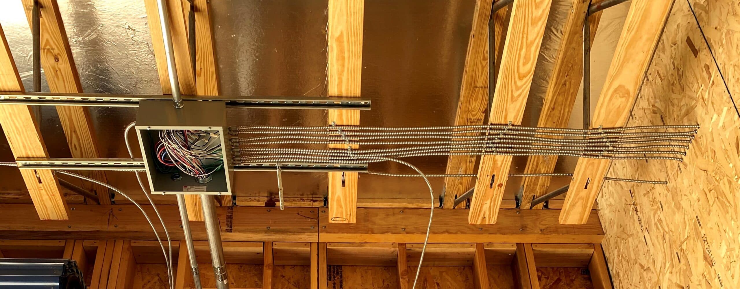 Structured cable runs in new construction