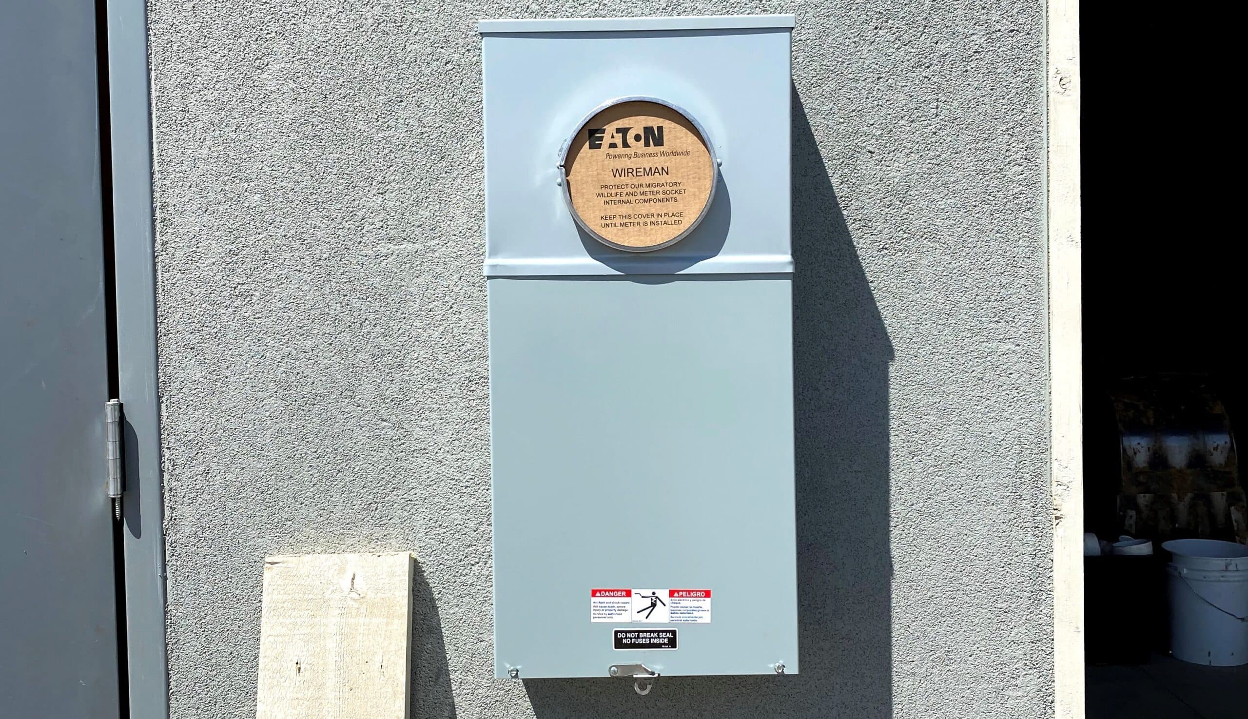 Exterior meter and main panel equipment