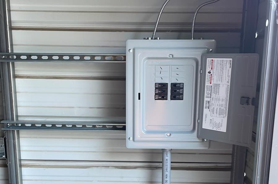 Garage electrical subpanel installation