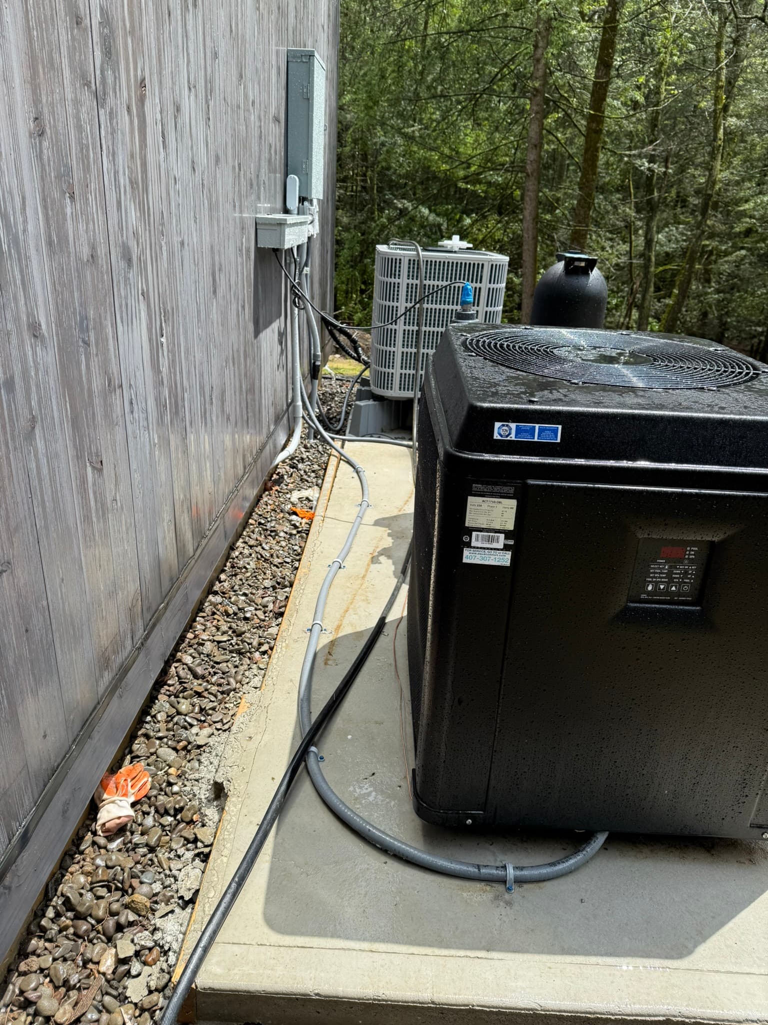 We installed a new sub panel for the pool equipment and wired up all the necessary equipment for the operation of the pool.